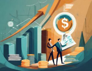 Illustration pour montrer une aide financière pour la croissance d'une entreprise